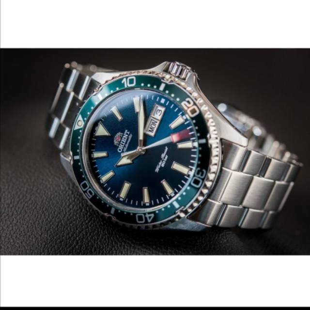 Jam Tangan Orient RA-AA0004E MAKO III Automatic Divers Green Dial