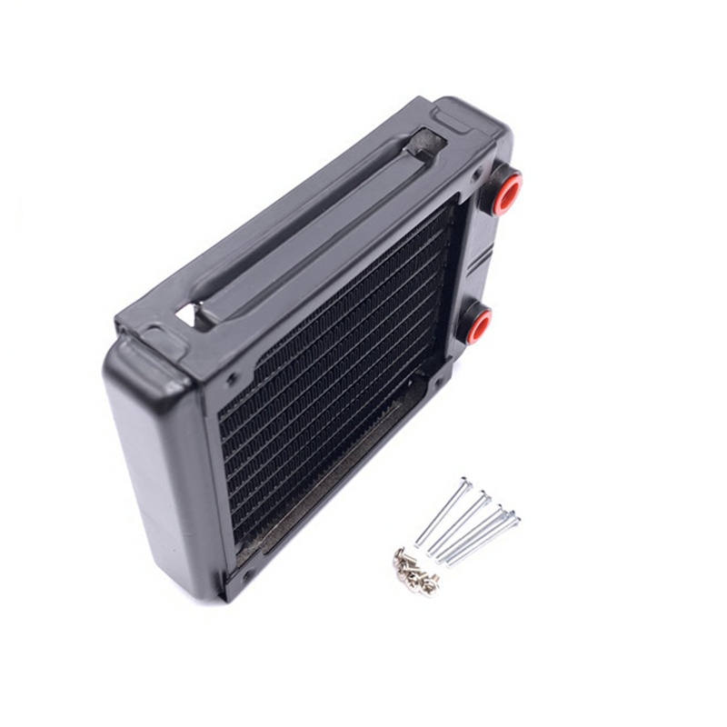 Bt Radiator Penukar Panas 1per4 &quot;Alumunium Murni 10pipa Untuk Komputer PC CPU CO2 Air