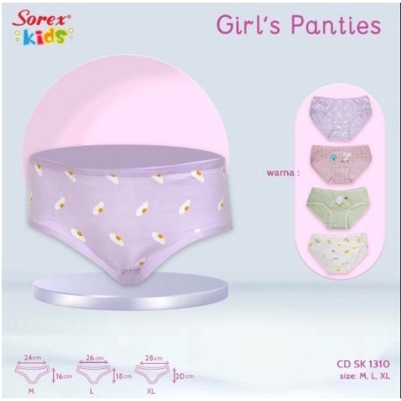 cd celana dalam segitiga perempuan sorex kids girl sk 1304 1300 1301