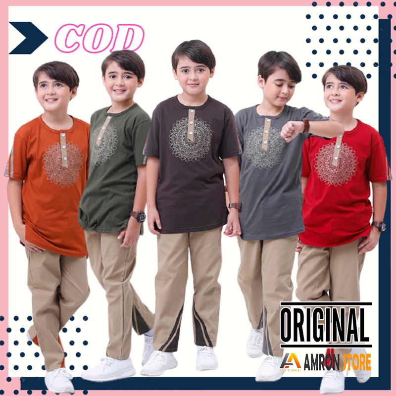 Baju Muslim Setelan Anak Laki Laki Umur 5 6 7 8 9 10 11 12 Tahun Model Terbaru Lebaran 2023