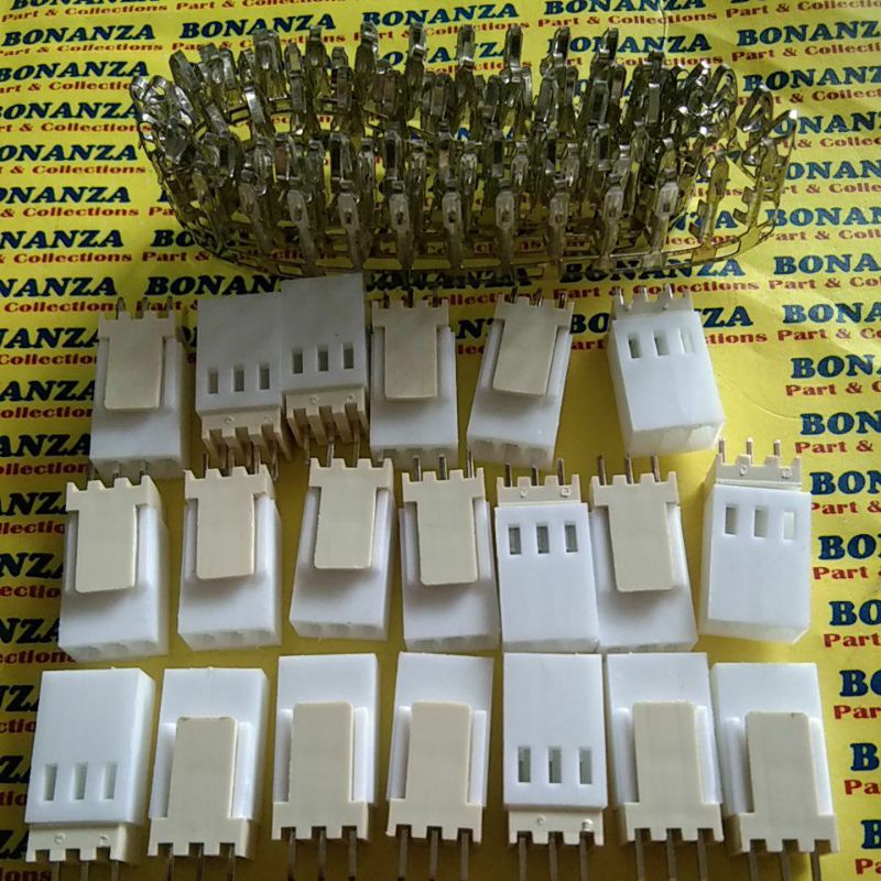 20 set Connector molek 3pin socket molek 3pin komplit isi 20 set