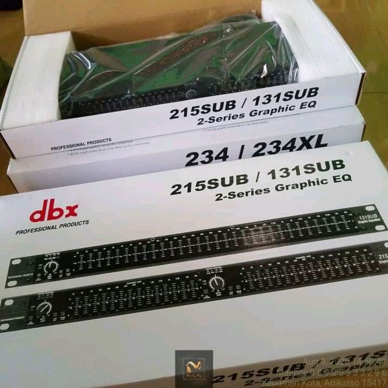EQUALIZER DBX 215/131 SUB MURAH EQ 215 PLUS SUBWOOFER