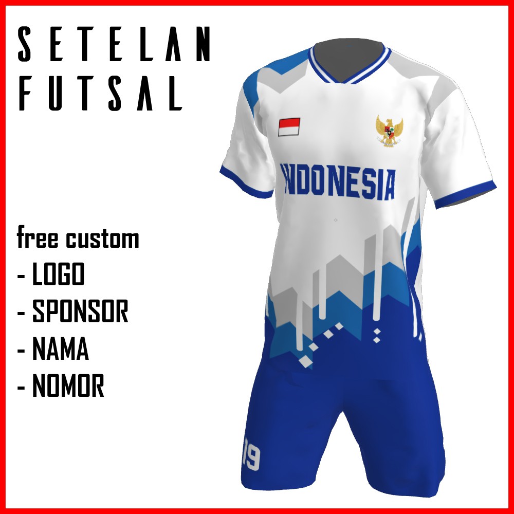 Bikin Jersey Futsal Custom Printing , Baju Kaos Jersey Setelan