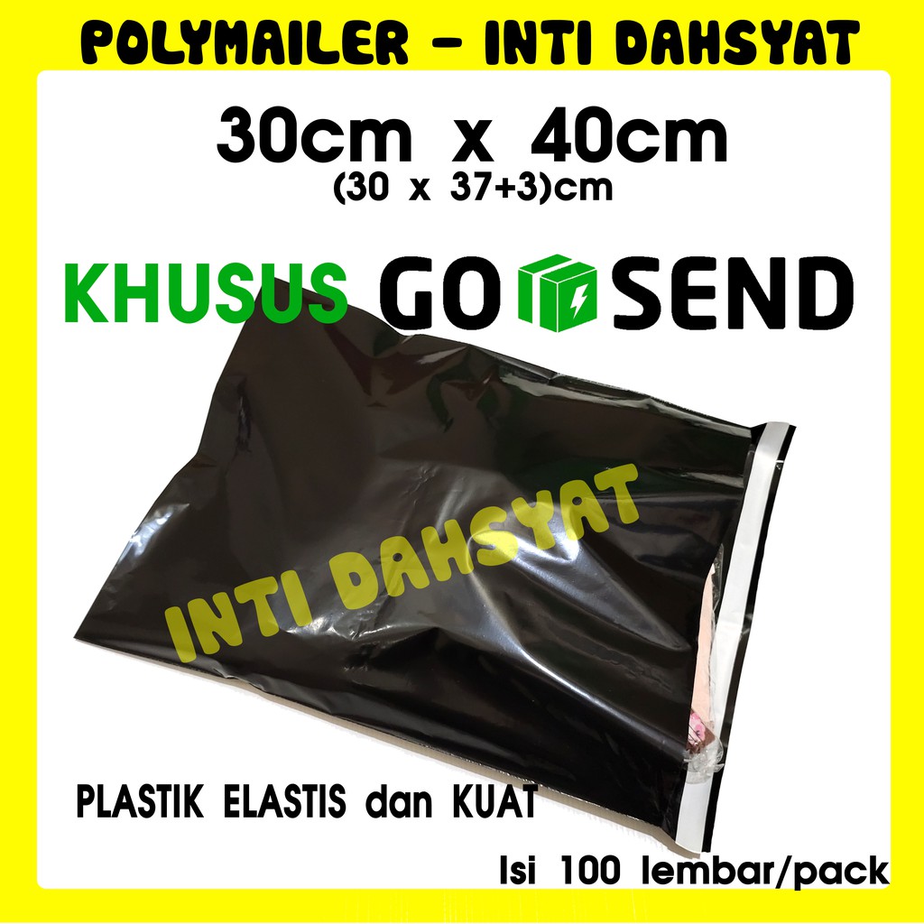 

KHUSUS GOSEND INSTANT - POLYMAILER HITAM 30x40 - Isi 33pack/ball