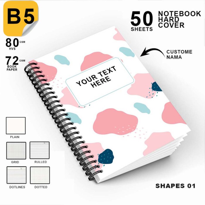 

Mudah Notebook B5 Spiral Kawat / Motif Shape-Hardcover/Jurnal/Buku Catatan Berkualitas