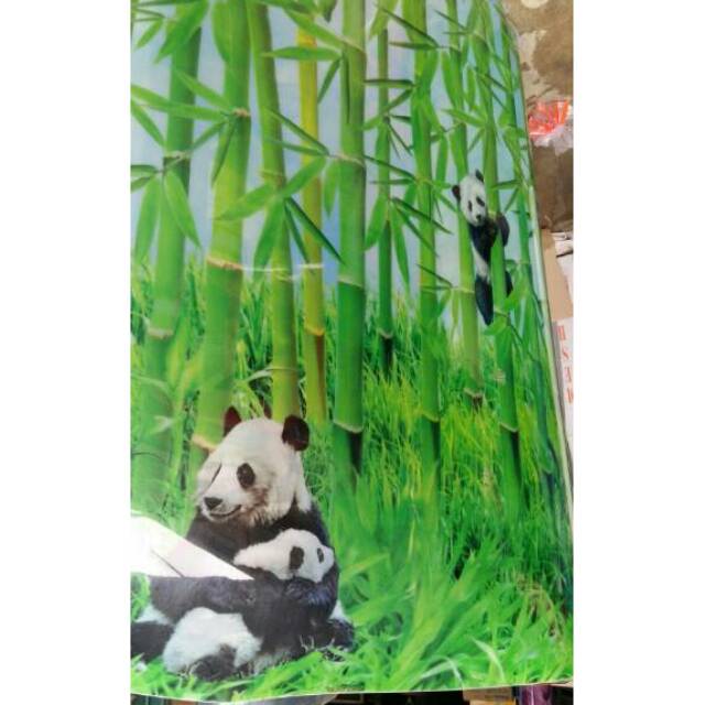 Fiber Penutup Pagar / Fiber Pagar motif Bambu panda