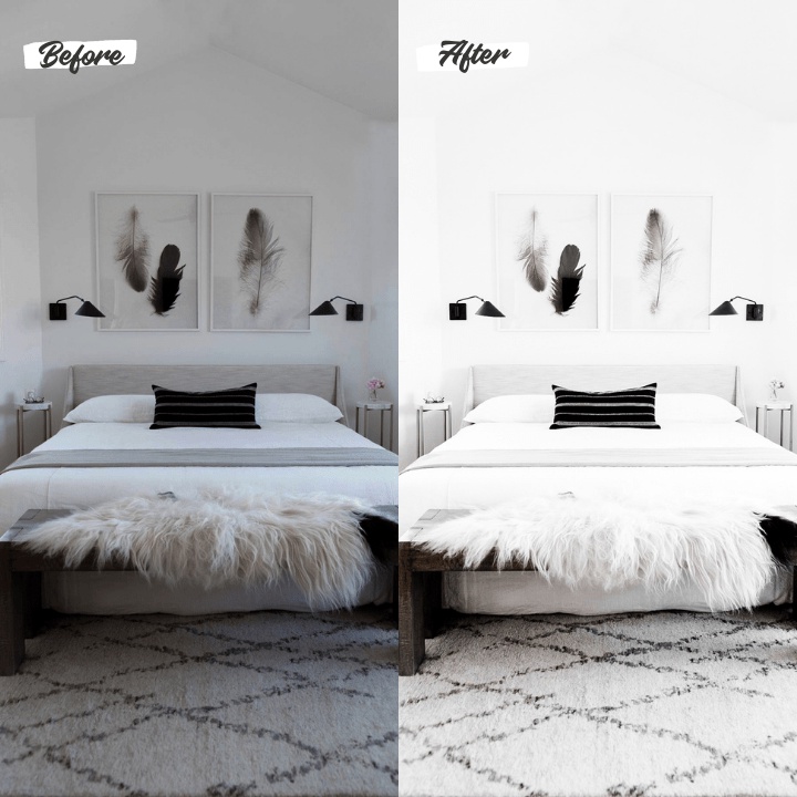 15 Premium Lightroom Preset White Interior IOS/Android and Desktop