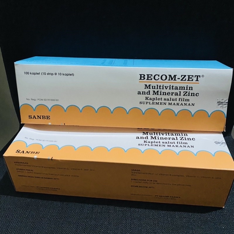 vitamin Becom-zet 1strip / 10kaplet original