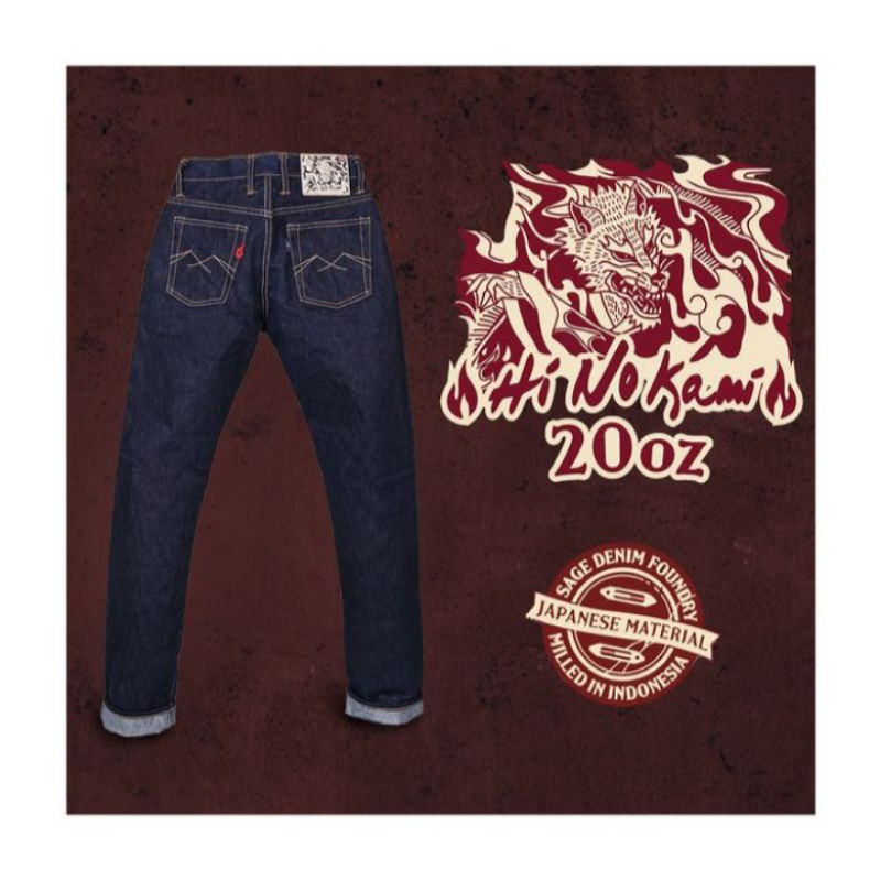 Hinokami 20 oz Unsanforized deep indigo