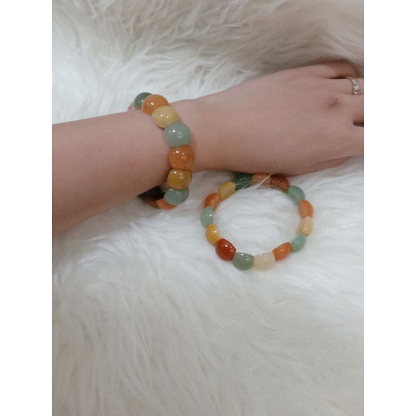 Gelang giok batu oval