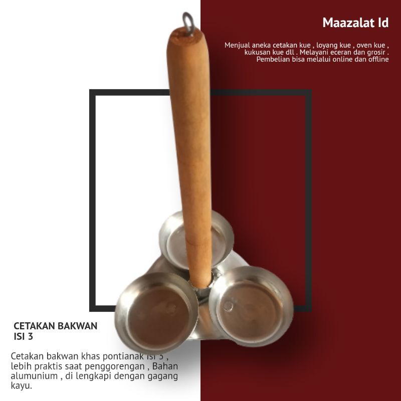 Cetakan Bakwan gagang set 3 / Cetakan gorengan bakwan / Cetakan bakwan 3 pcs