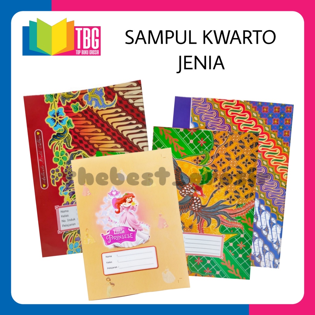 

1 PAK (20 LEMBAR) SAMPUL KWARTO JENIA - SAMPUL BUKU KERTAS MOTIF BATIK