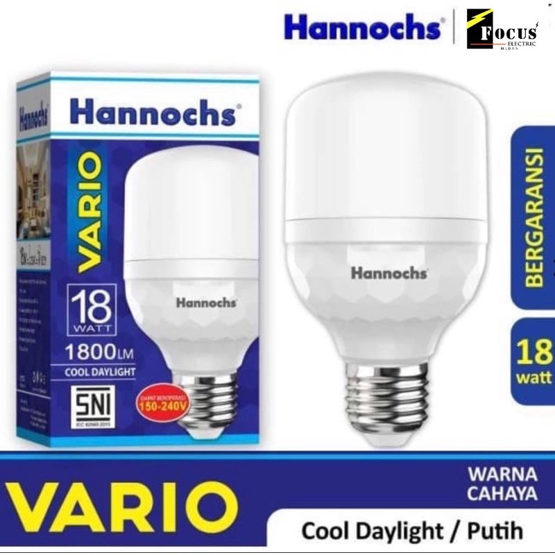 Bola Lampu Hannochs Vario 18 Watt LED