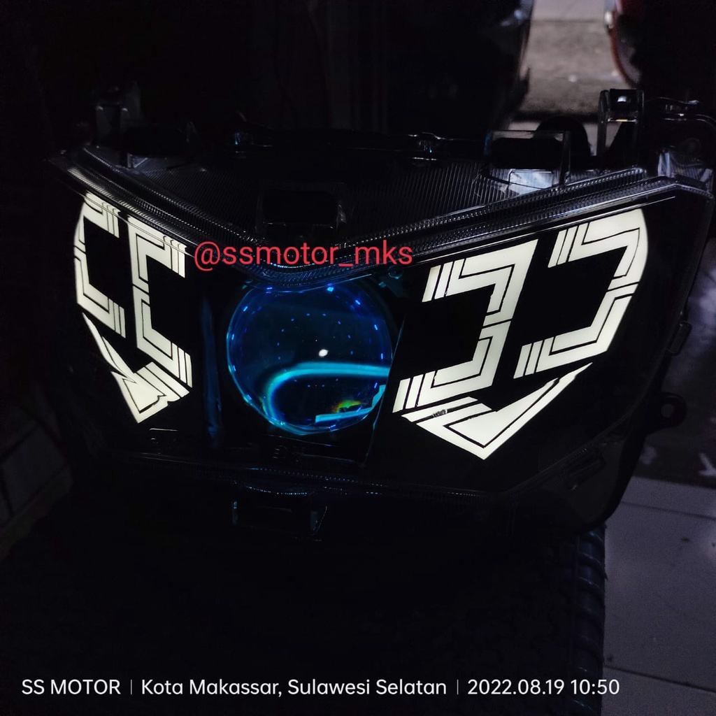 HEADLAMP CUSTOM PROJIE PROJECTOR BILED AES TURBO GEN 2 YAMAHA ALL NEW NMAX 2020 2021 2022 NON ABS / 