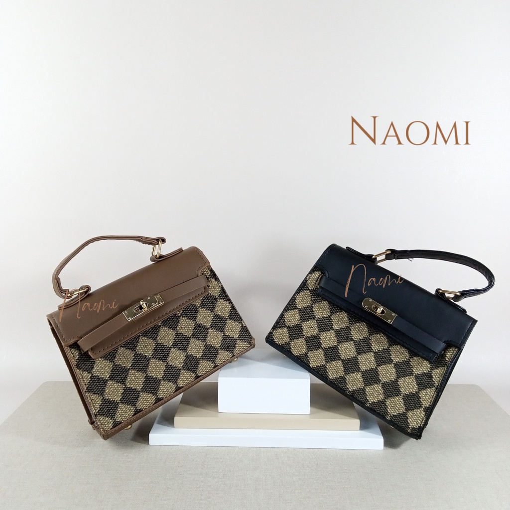 NAOMI - Georgia Sling Bag Import - Tas Premium Wanita Kulit Sintetis - Motif Slempang - Tas Wanita - Tas Naomi - Naomi Bag - women bag