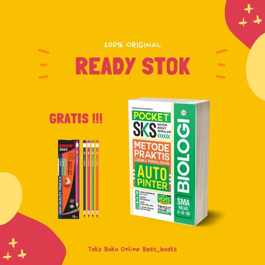 PAKET SKS SMA IPA | POCKET SKS MATEMATIKA,KIMIA,FISIKA,BIOLOGI SMA-BIOLOGI