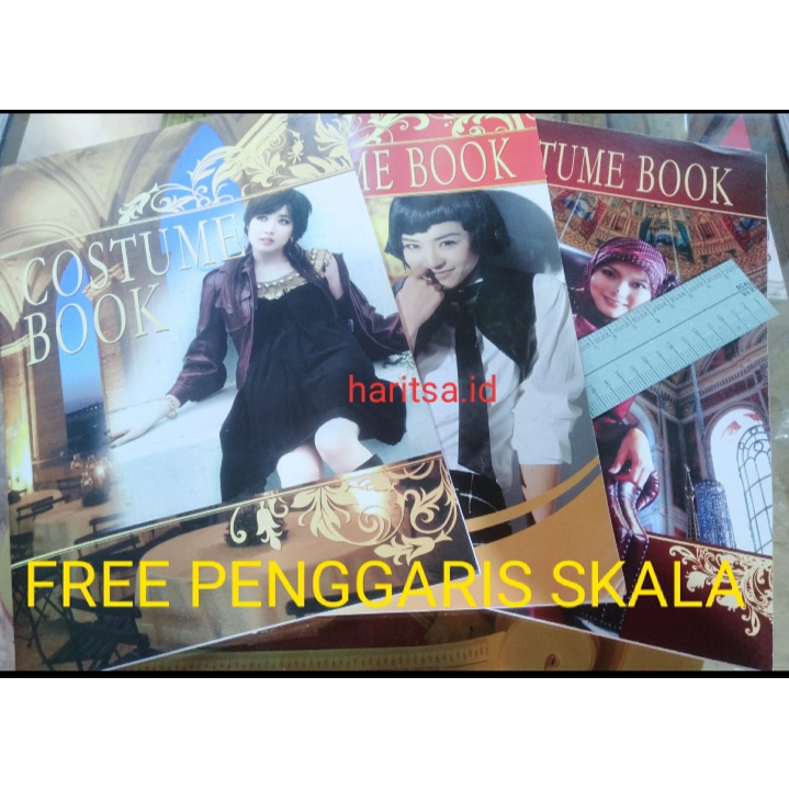 Buku pola/buku kostum/costume book/ peralatan menjahit