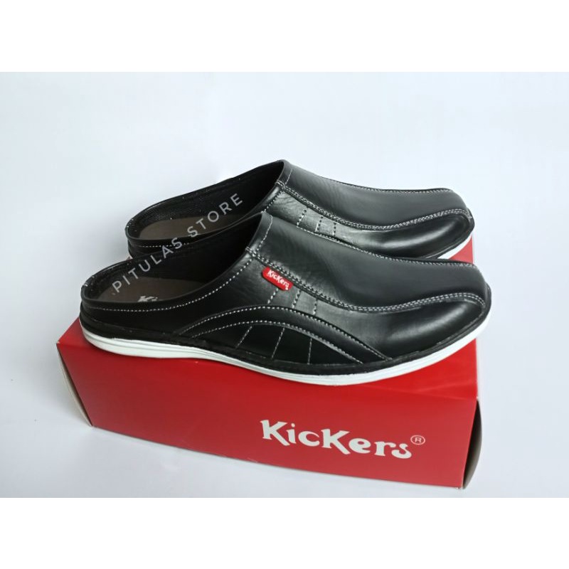 SEPATU SLOP PRIA CASUAL|SEPATU SLOP KULIT SINTETIS|SEPATU SLOP PRIA KICKERS