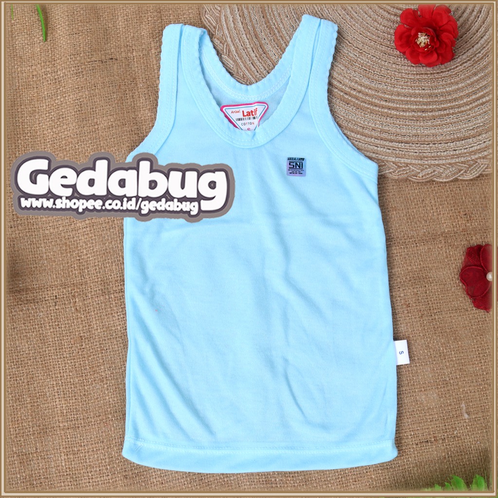 Singlet kaos dalam Anak LATIF WARNA Polos / Pakaian Dalam Kutung Anak | Gedabug