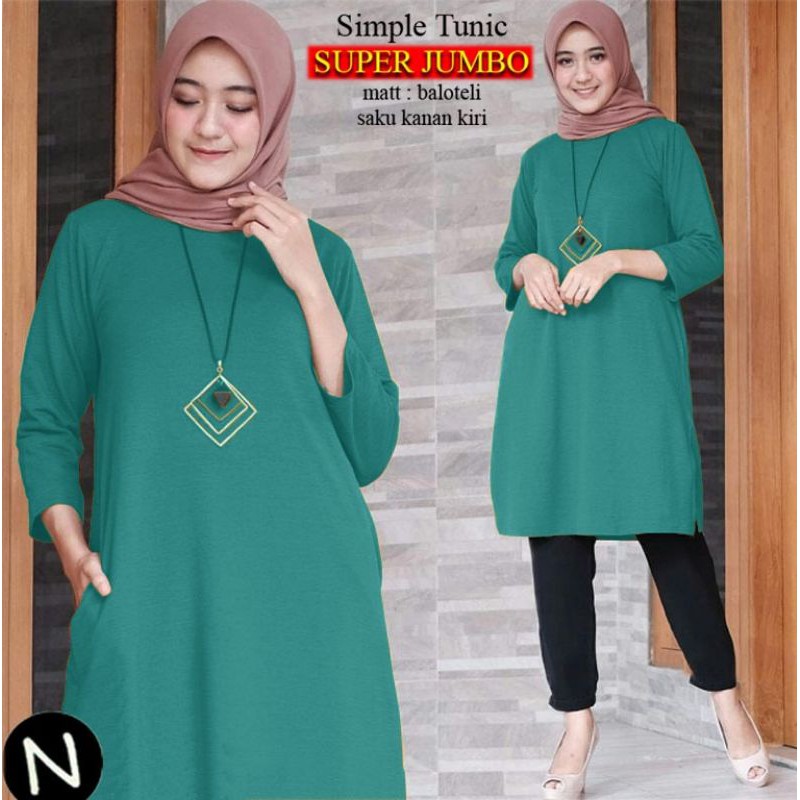 SIMPLE TUNIC JUMBO Saku kanan, kiri aktif B-1 Love 60458,62303,64144,66173(L,XL,XXL,XXXL)