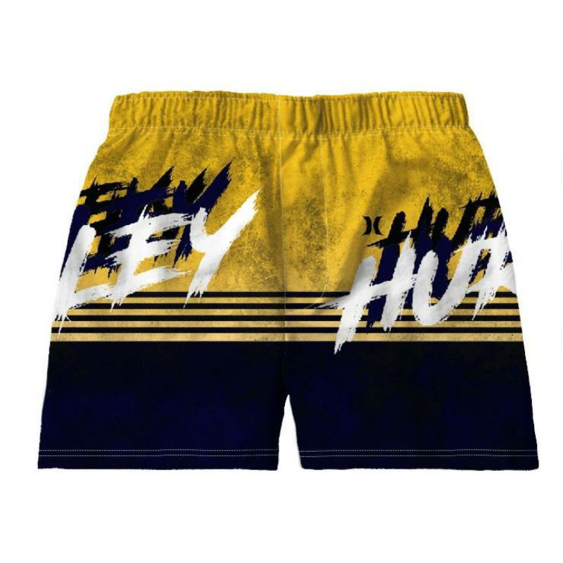 Celana Pendek Pria Surfing Distro Premium Renang Pantai Santai Kolor-Boxer Hurley Gold