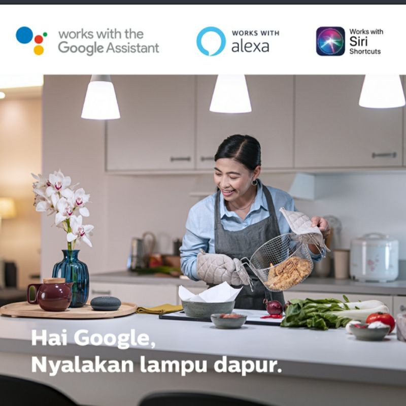 philips Lampu led smart wifi 9W. Color and tunable white (warna). Led wifi 9w philips 16 juta warna