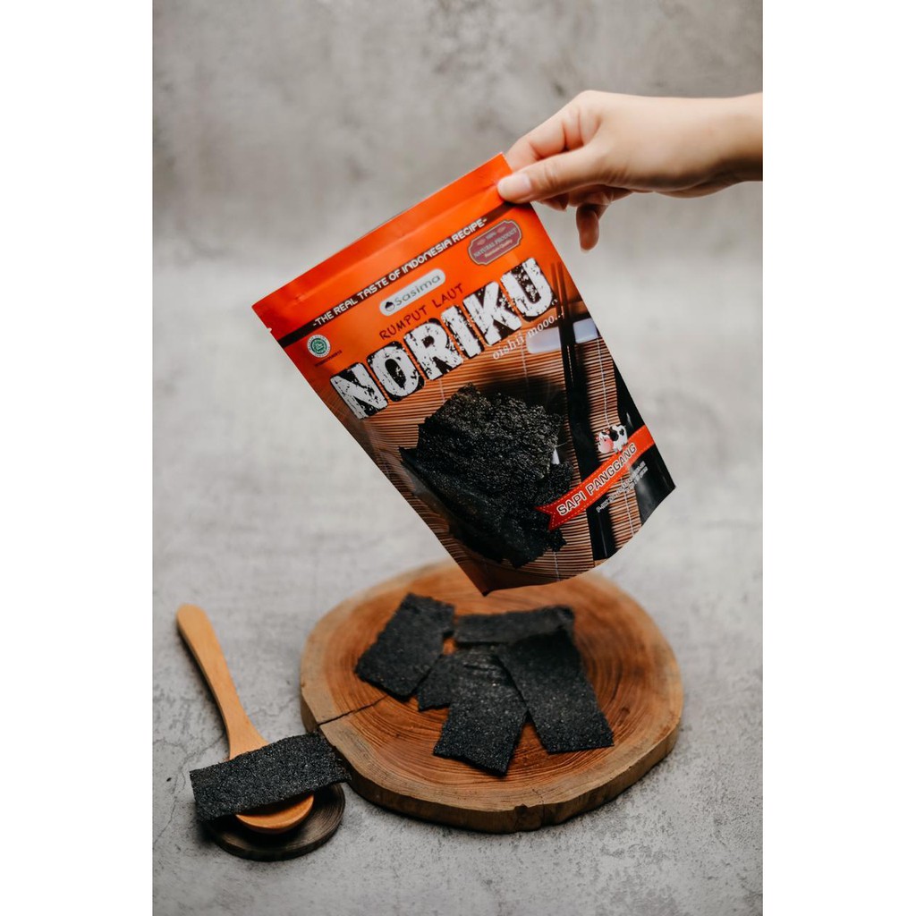 

Sasima noriku Crispy Seaweed sapi panggang Snack Cemilan Rumput Laut Sehat