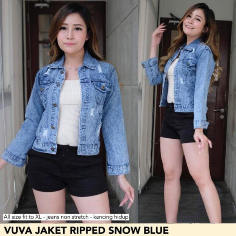 Vuva Jaket Ripped Snow Blue