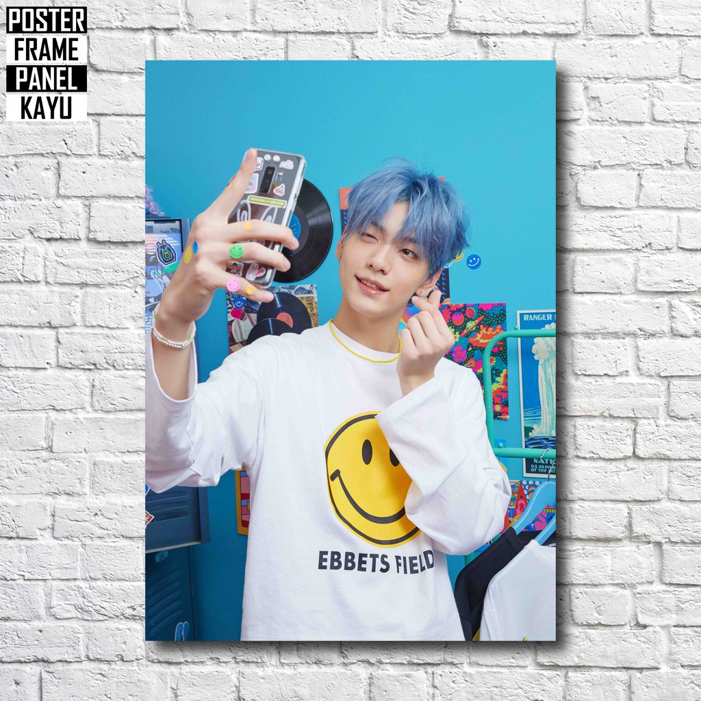 Poster TXT Soobin Blue Hour Concept Photo R Frame Kayu Solid A4 SBN011