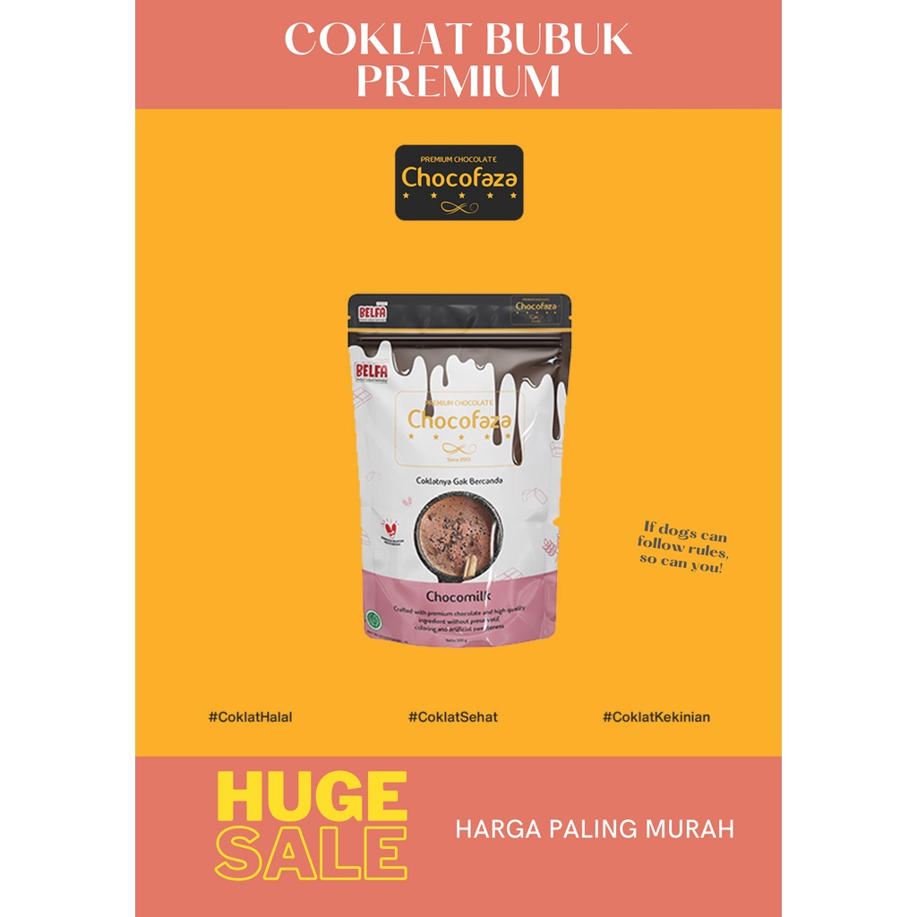 

Minuman Bubuk Cokelat Chocofaza Standpounch Chocolate Powder Drink Cocoa Premium Taste Coklat 300gr