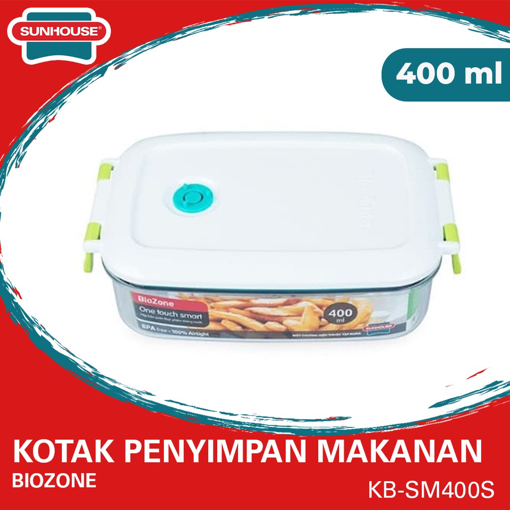 Sunhouse Kotak Penyimpan Makanan Biozone 400 ml (KB-SM400S)