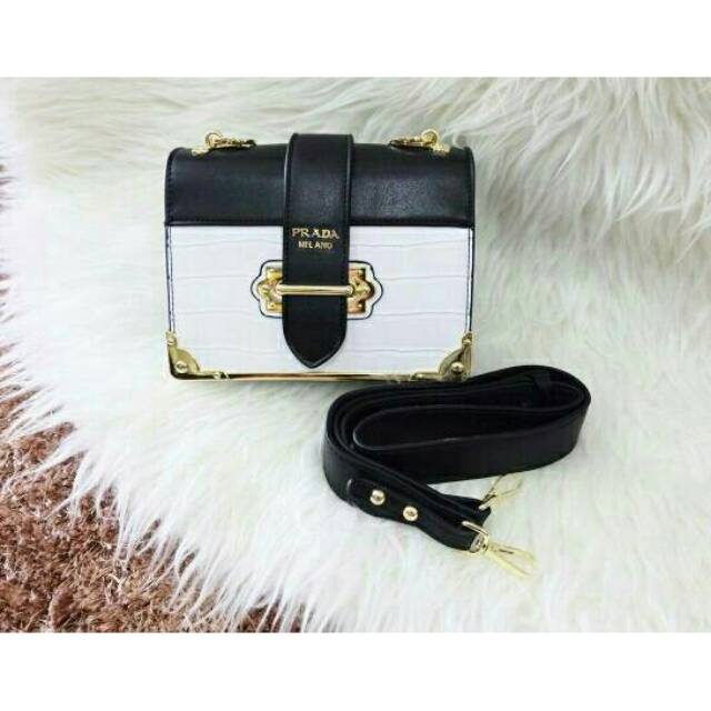 PROMO SISA PUTIH YA Prada Cahier Croco Bag Semi Premium