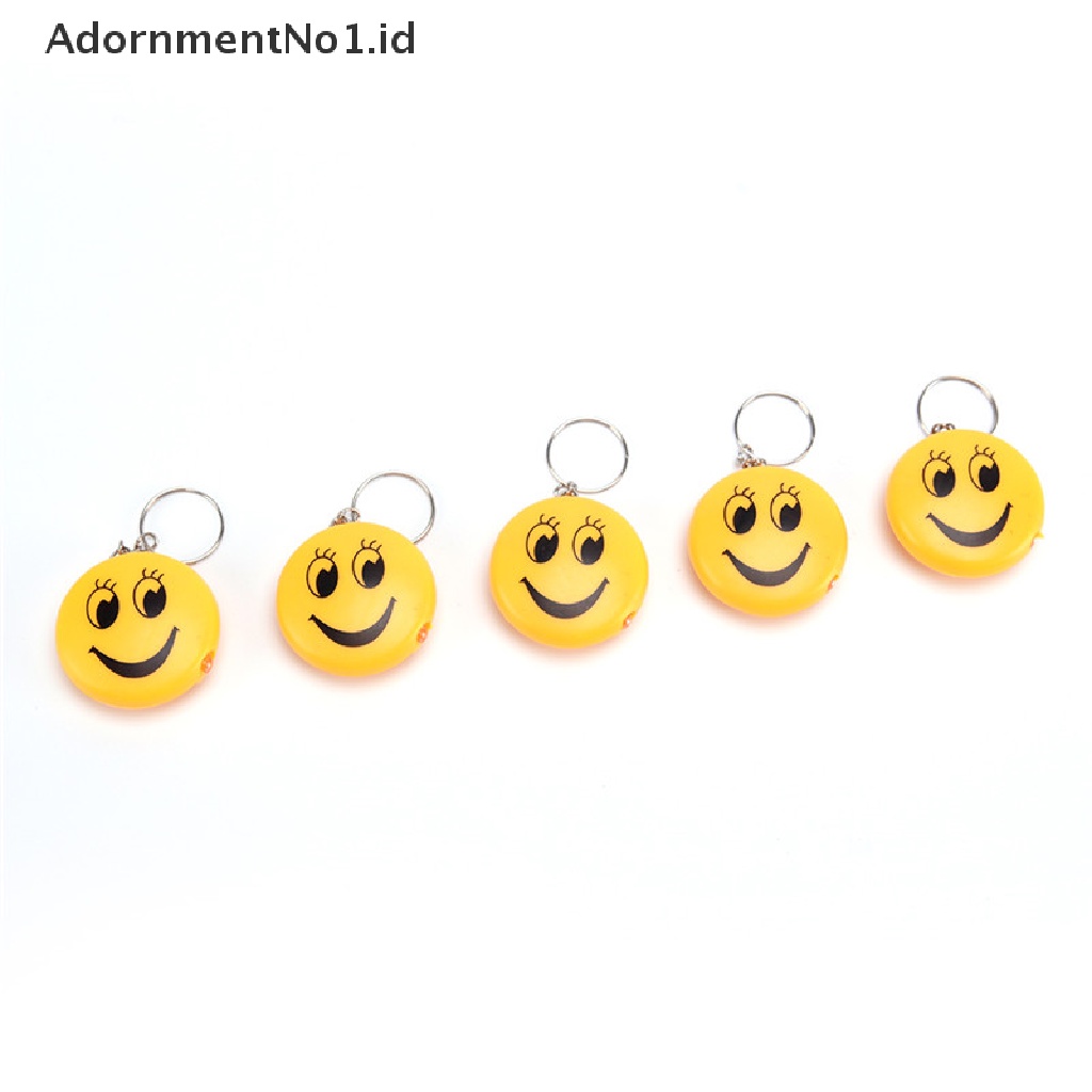 (AdornmentNo1) Gantungan Kunci Desain Kartun Emoji Dengan Lampu Senter Led + Suara Untuk Anak