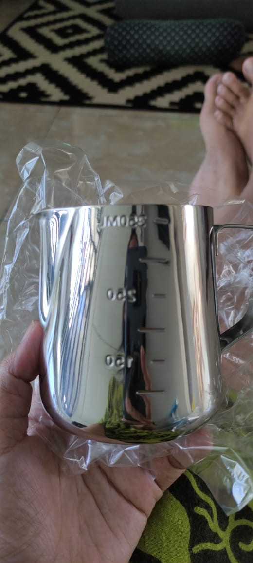 Milk Jug Milk Pitcher Latte Jug Stainless Steel Skala 350ml