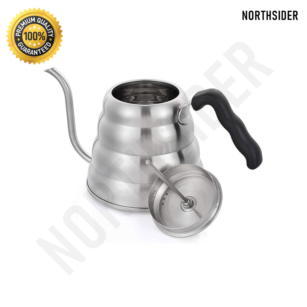 GOOSENECK KETTLE THERMOMETER BUONO 700ml &amp; 1.2L| TEKO KOPI LEHER ANGSA