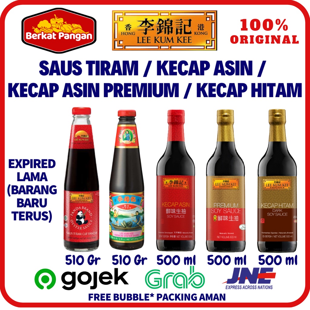 Lee Kum Kee Oyster Sauce (Saus Tiram) / Soy Sauce (Kecap Asin) / Soy Sauce Premium (Kecap Asin Premium) / Dark Soy Sauce (Kecap Hitam)