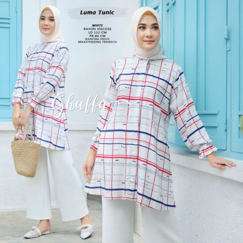 luma tunik rayon viscose by ghaffa label