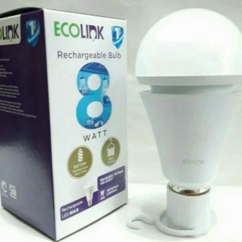 Lampu emergency Ecolink 8 watt