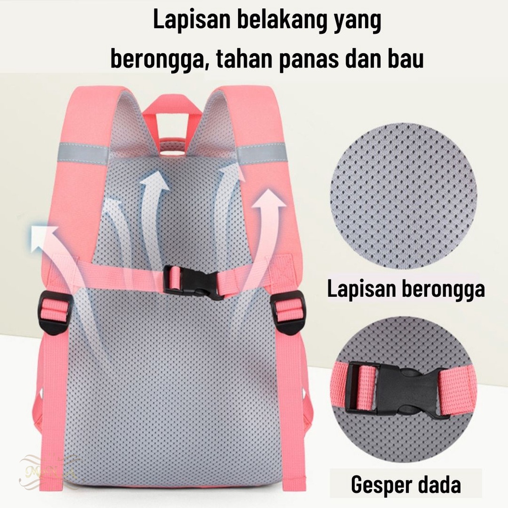 [MTOYS] Tas Ransel Anak Sekolah Keren Motif Pelangi Lucu Kualitas Import Premium -M0205