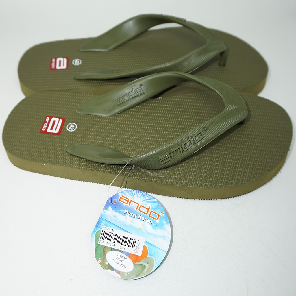 Sandal Jepit Pria Ando Hawaii Olive