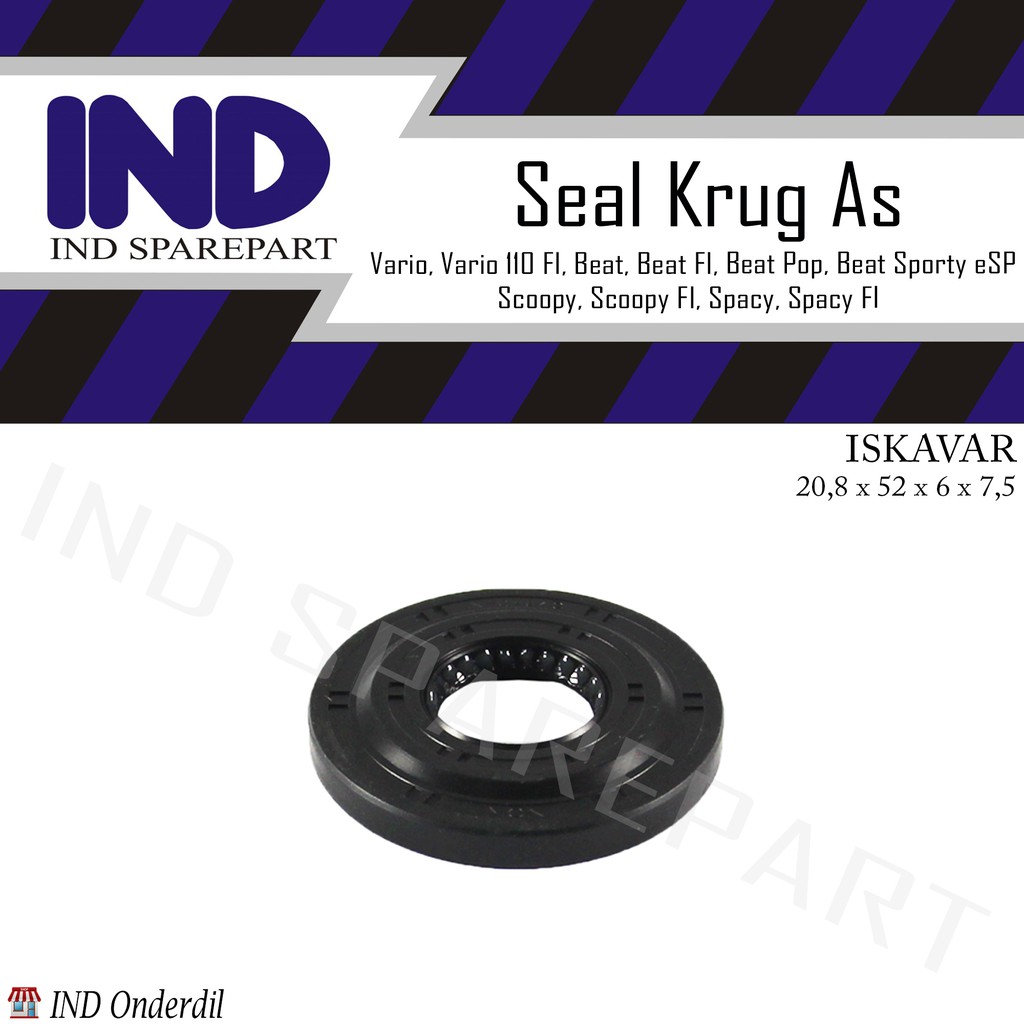 Seal/Sil Krug/Kruk/Kreg/Krek/Ker As Vario/Beat/Scoopy/Spacy/Vario 110 FI/Beat FI/20.8x52x6x7.5