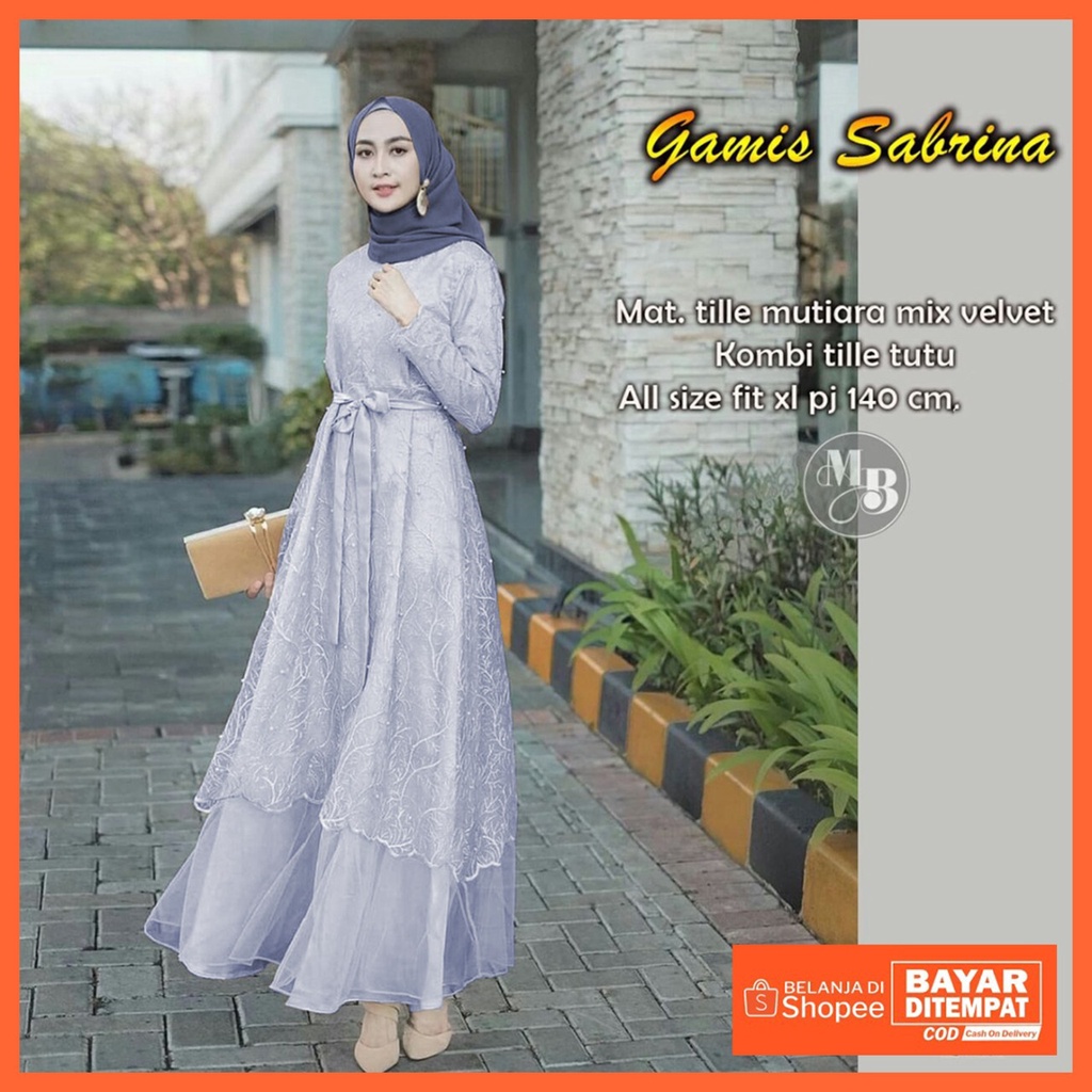 BISA COD BAYAR DI TEMPAT - GAMIS BROKAT SABRINA GAMIS BRUKAT TULE PREMIUM MAXI DRESS OUTFIT KONDANGAN - DRESS PESTA KEKININAN SERAGAM BRIDESMAID