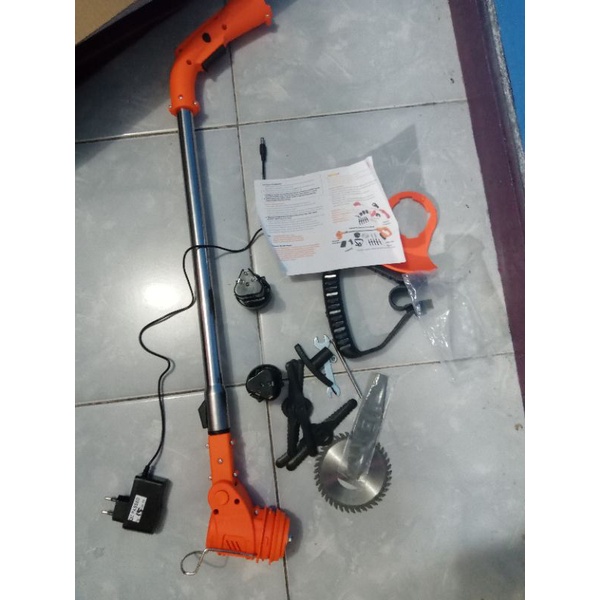 Mesin Pemotong Rumput Cordless Xenon CDGT360 CS Baterai 12volt Grass trimmer 2