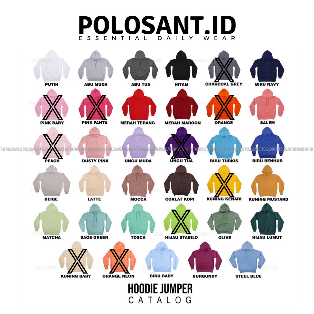 [COD] Bahan Premium | Hodie Polos Unisex Cotton Fleece Tebal Pria Wanita Hodie Jumper Original POLOSANT.ID