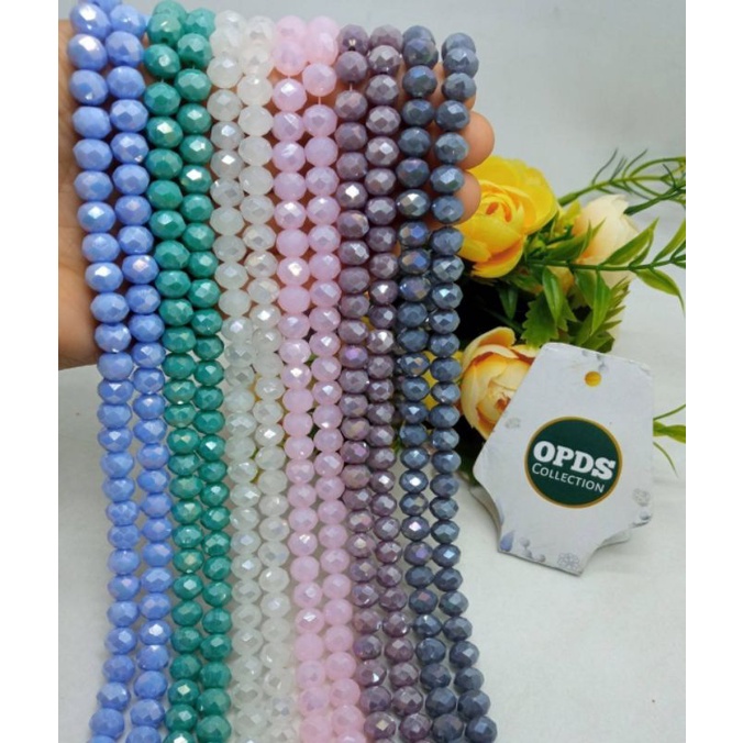 Kristal Ceko Doff Metalik 8 mm Kristal Ceko Hitam 8 mm Kristal Ceko Doff Metalik 6 mm Kristal Ceko B