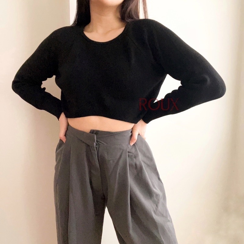 Sweater sasha Crop rajut