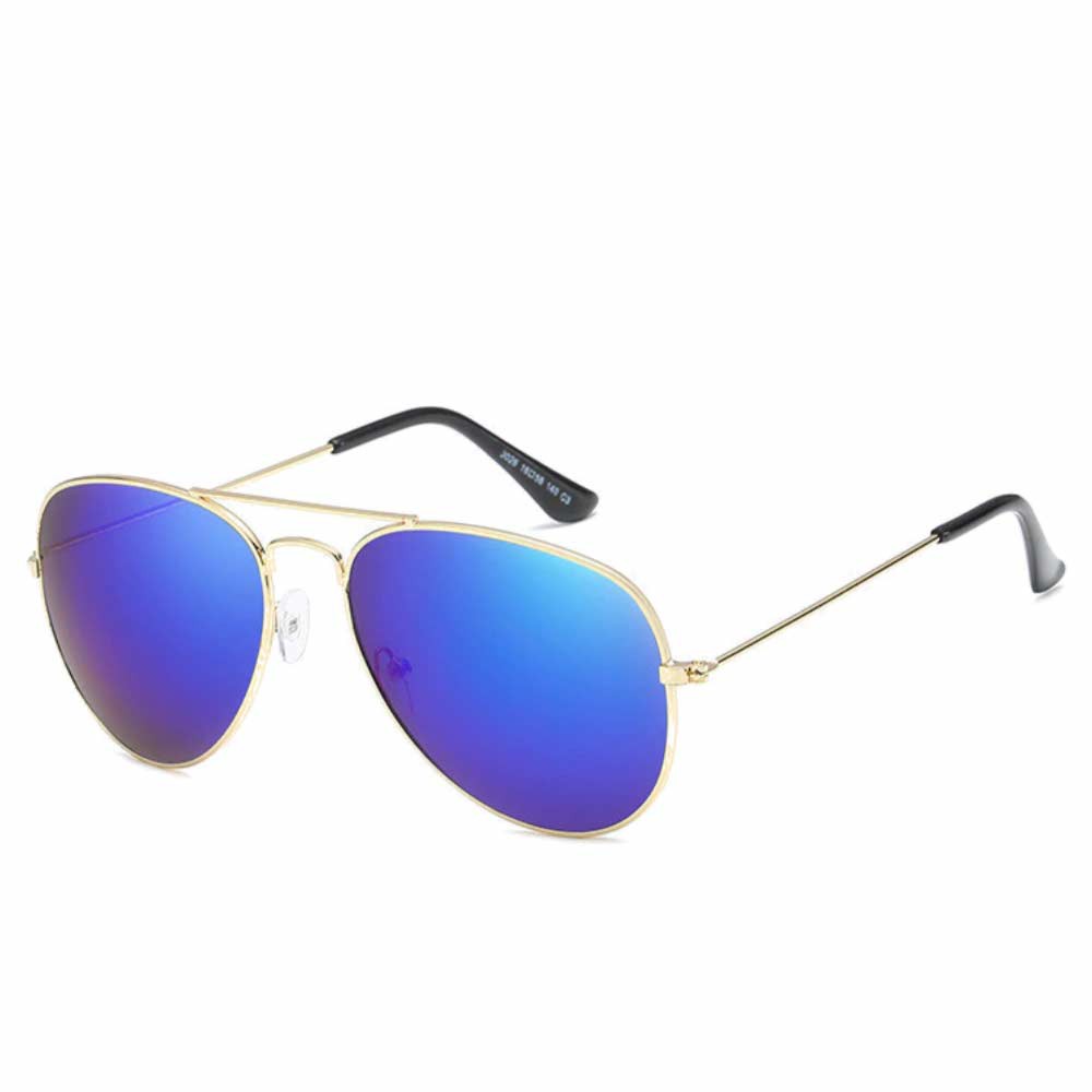 Anti UV Pilot Sunglasses [ Blue Gold ] Pria dan Wanita - BKK