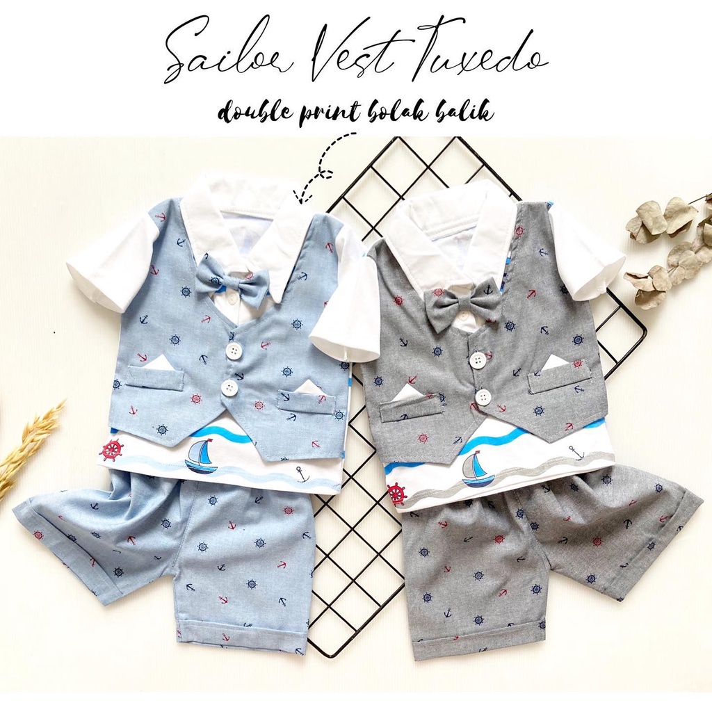 ANIMAL BIKE / MILK &amp; JAM / MR JOHN / BABY AT WORK (dpt 2dasi) Baju tuxedo kemeja vest setelan celana pergi jalan lucu fashion anak bayi cowok laki murah