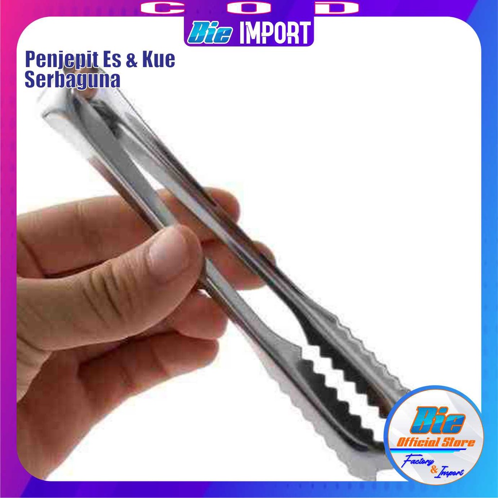 Penjepit Es &amp; Kue Stainless Impor Best Seller