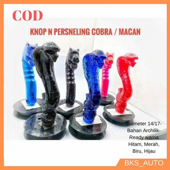 Produk Unggulan Shift Knob Knop Tuas Gigi Tongkat Persneling Mobil Cobra 14/17 Hitam Terbatas